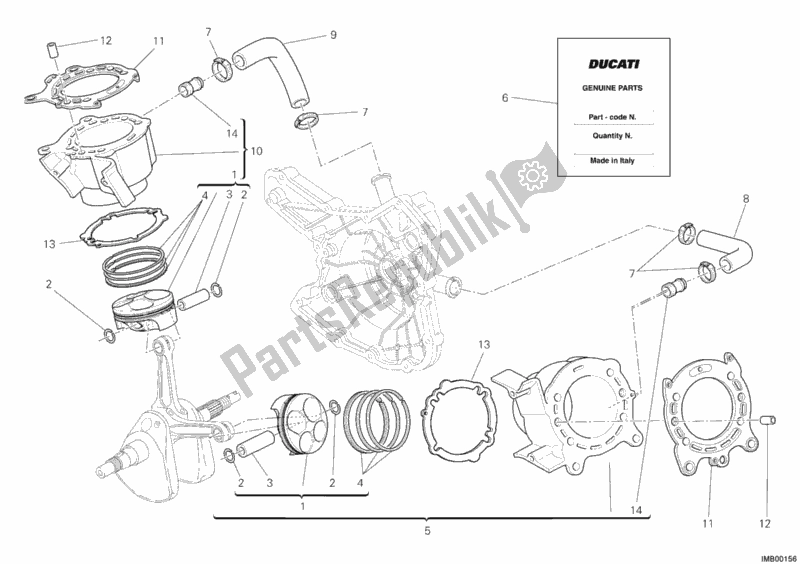 Todas las partes para Cilindro - Pistón de Ducati Superbike 848 EVO USA 2012